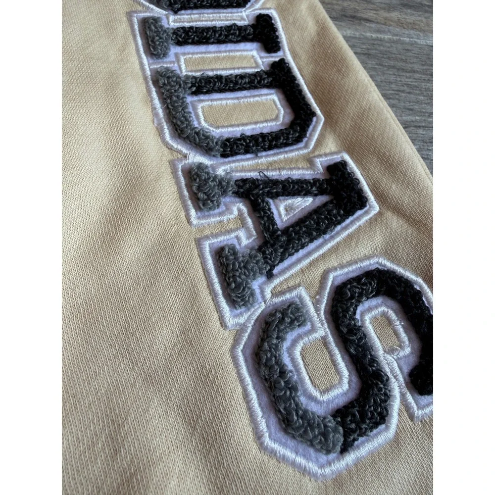 Adidas Originals Sweatpants Mens XL Beige 1972 Chenille Patch Joggers IR9671